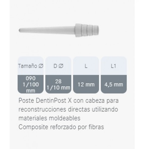 Postes Fibra De Vidrio Dentinpost ER 445l12.000.090 5u Komet 